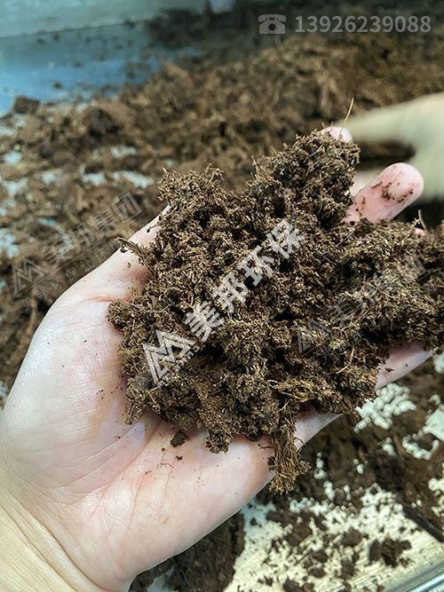 带式压榨机脱水后的泥炭土